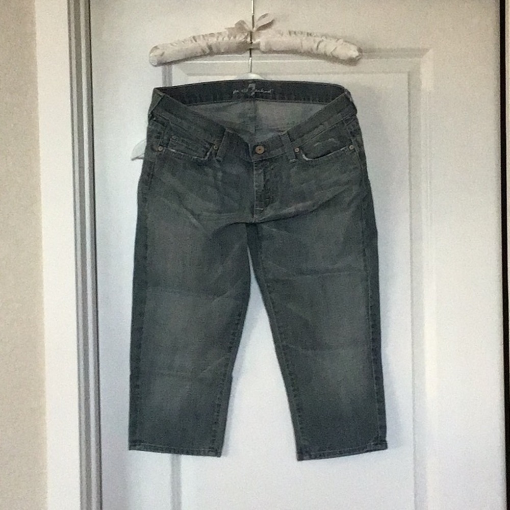 7 for all mankind cropped jeans, size 28